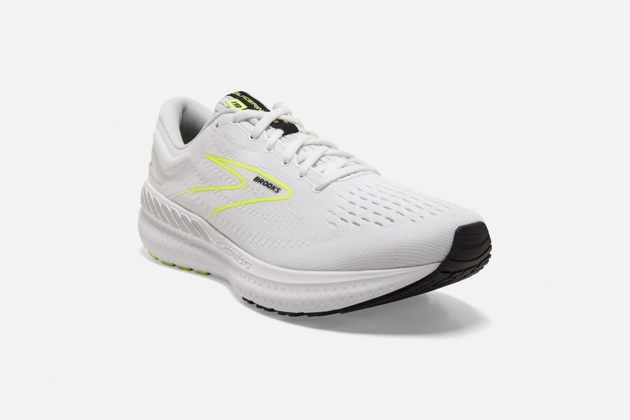 Glycerin GTS 19 Road Brooks Running Shoes NZ Mens - White - BPZNQE-972